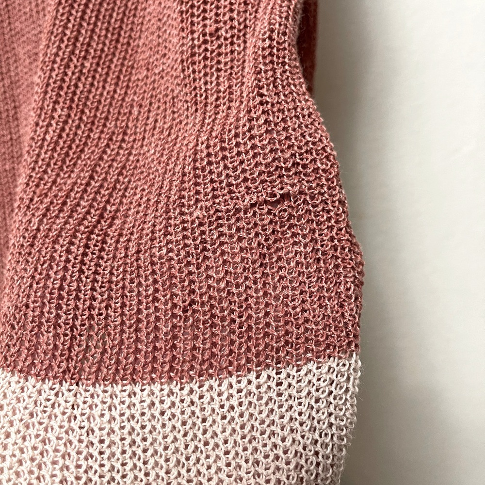 Aritzia Wilfred two-tone loose knit linen sweater Sz XS - Picture 4 of 7